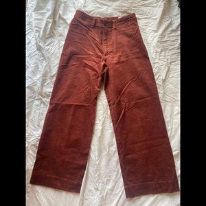 Gap Corduroy Wide Leg High Rise Pants